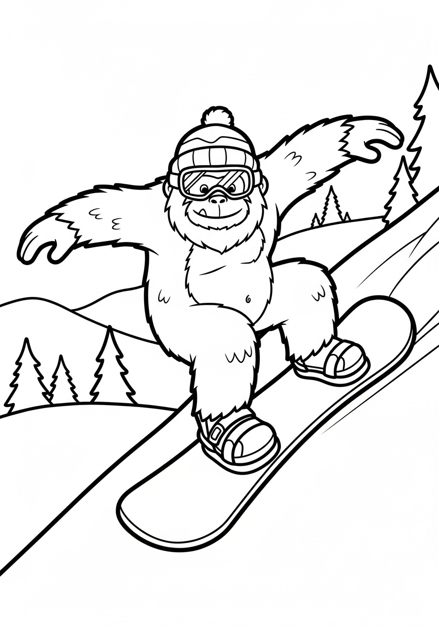 Yeti Coloring Pages 23 Yeti coloring pages easy