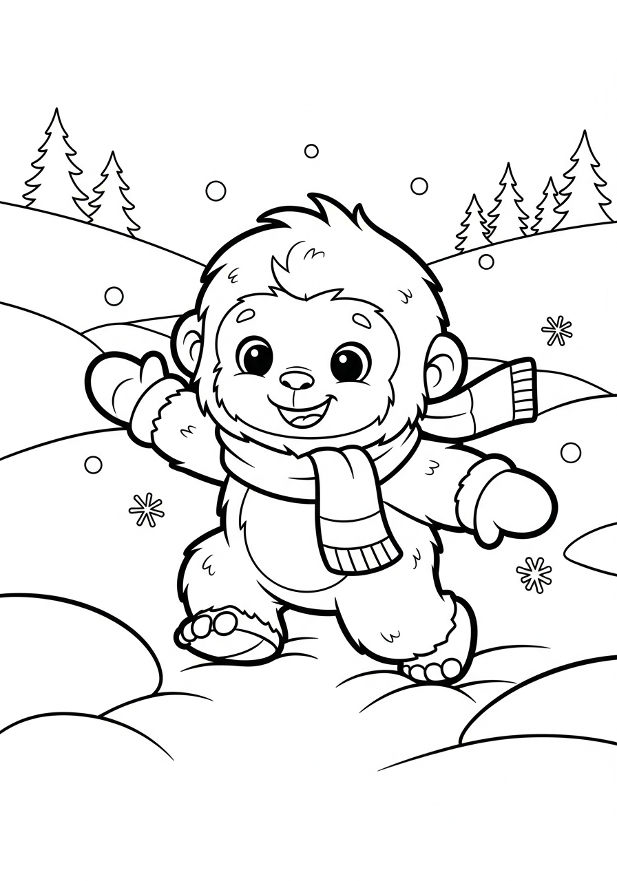 Yeti Coloring Pages 5 Yeti free coloring pages