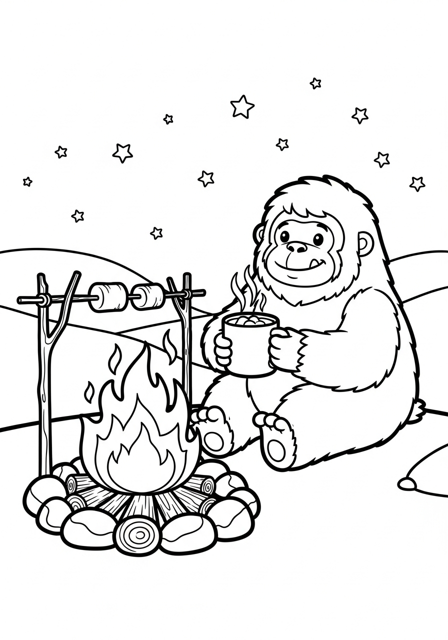 Yeti Coloring Pages 8 fun Yeti coloring pages