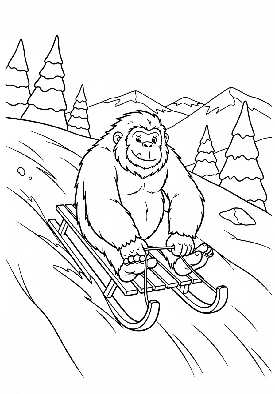 Yeti Coloring Pages 9 free coloring Yeti pages