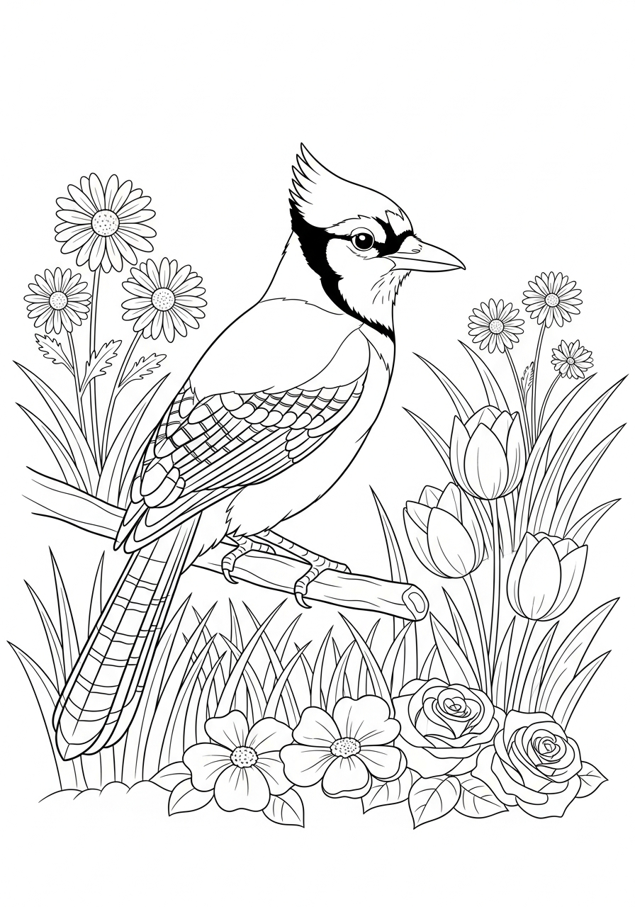 Blue Jay Coloring Pages 15 free Blue Jay coloring pages for adults