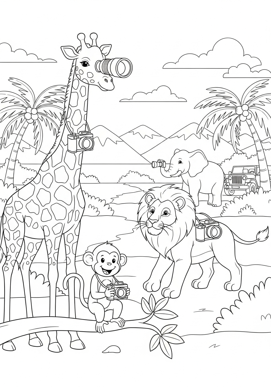 merry Camera coloring pages