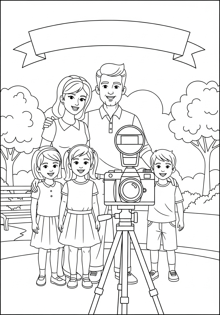 Camera ornament coloring pages