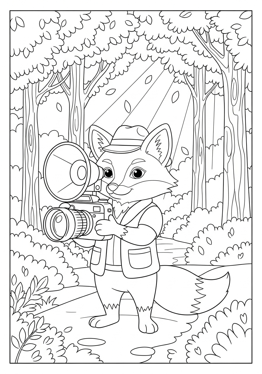 Camera ornaments coloring pages