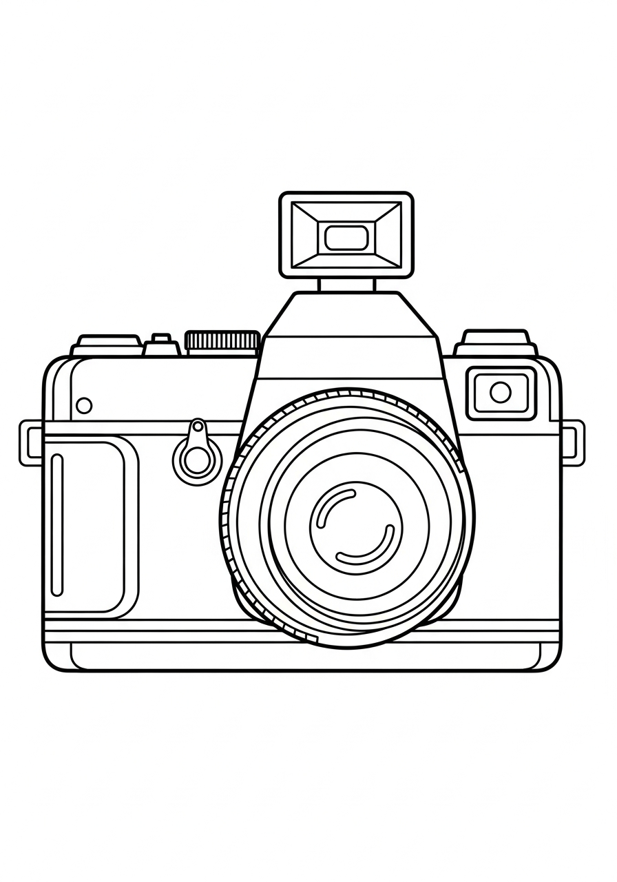 coloring pages for kids Camera
