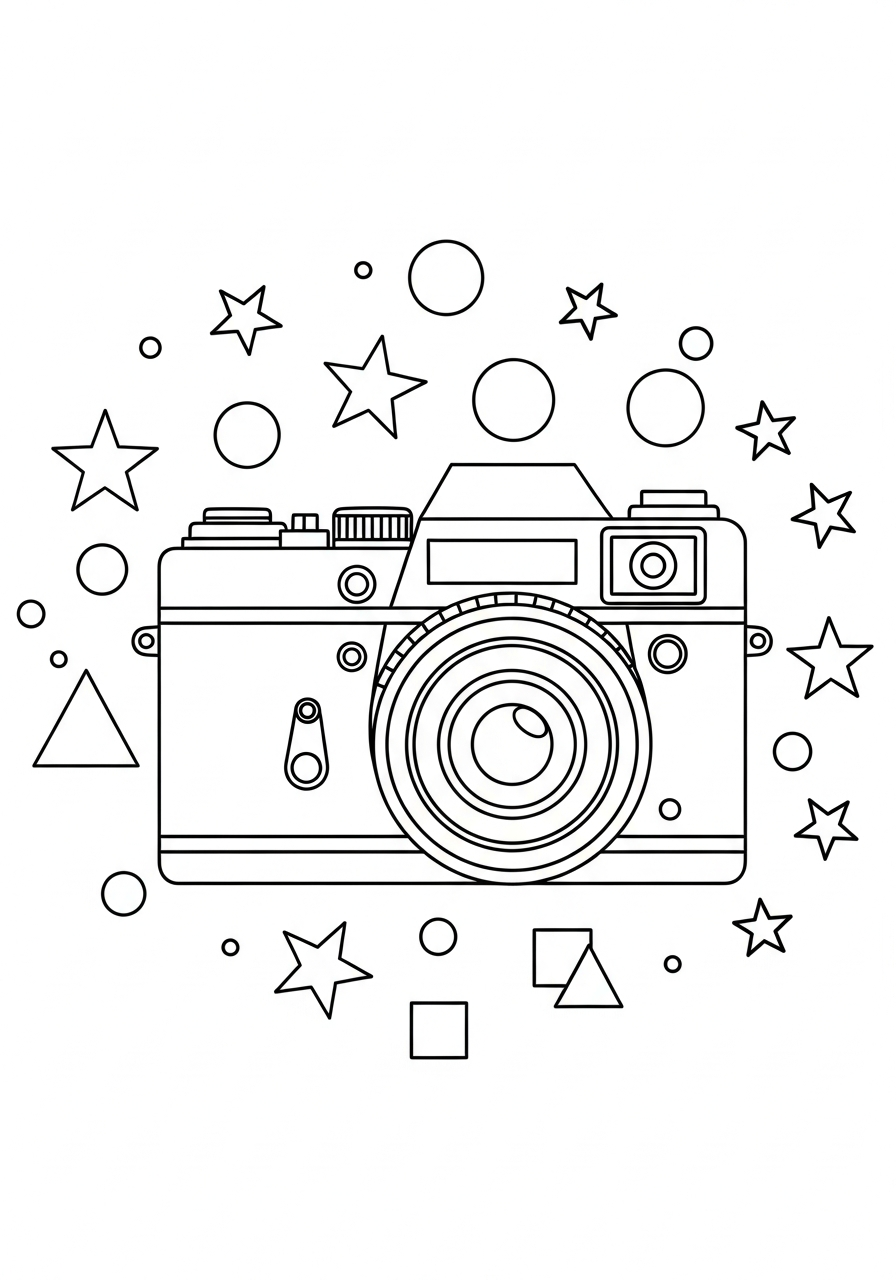 merry Camera coloring pages 1