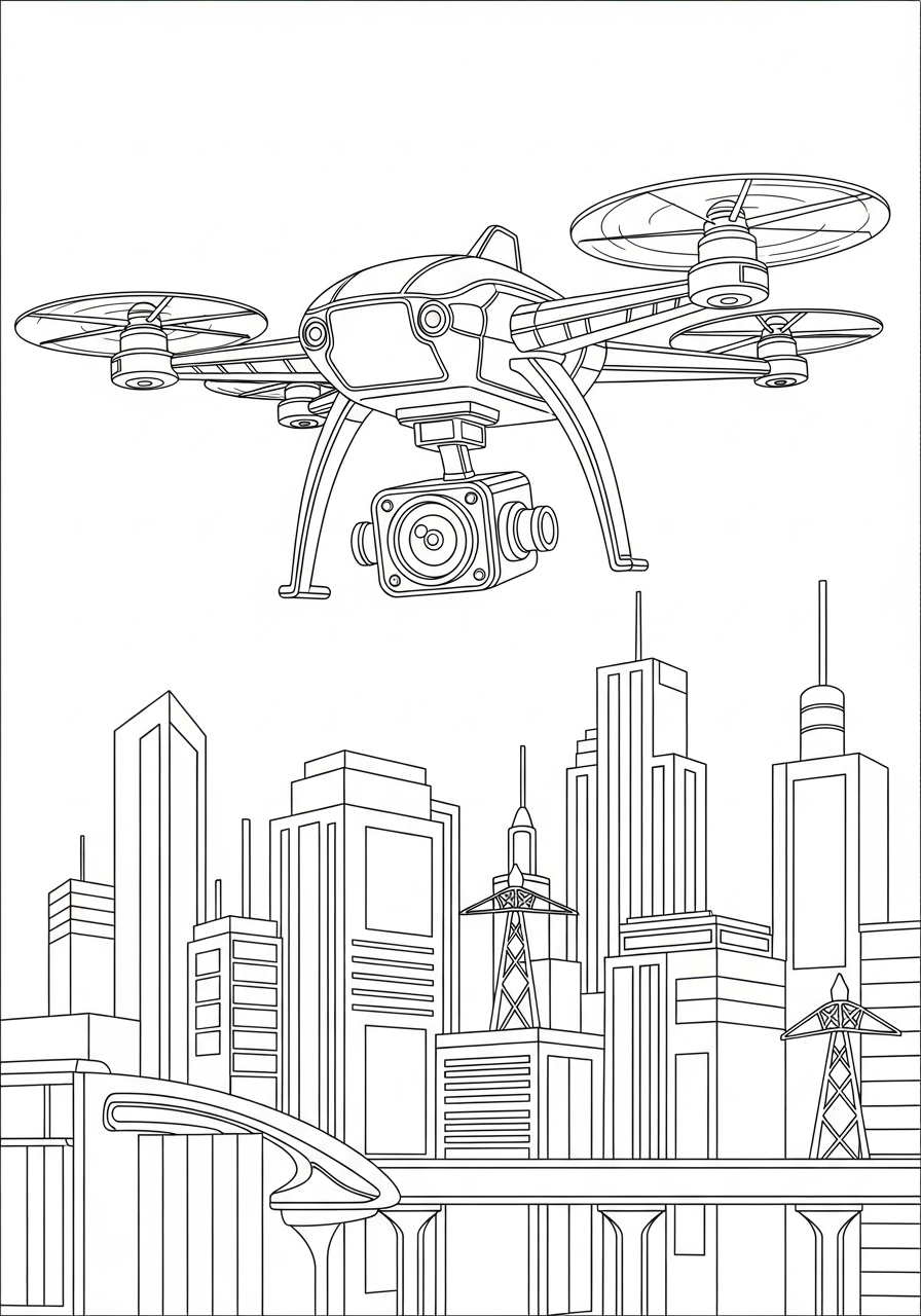 free printable Camera coloring pages 2