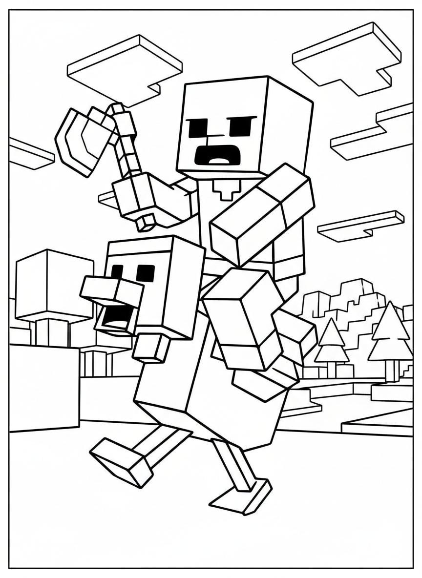 Chicken Jockey coloring book pages