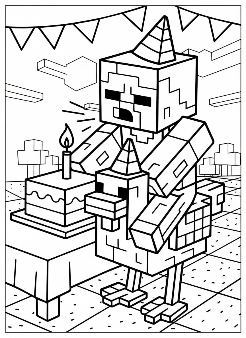 Chicken Jockey coloring book pages 1