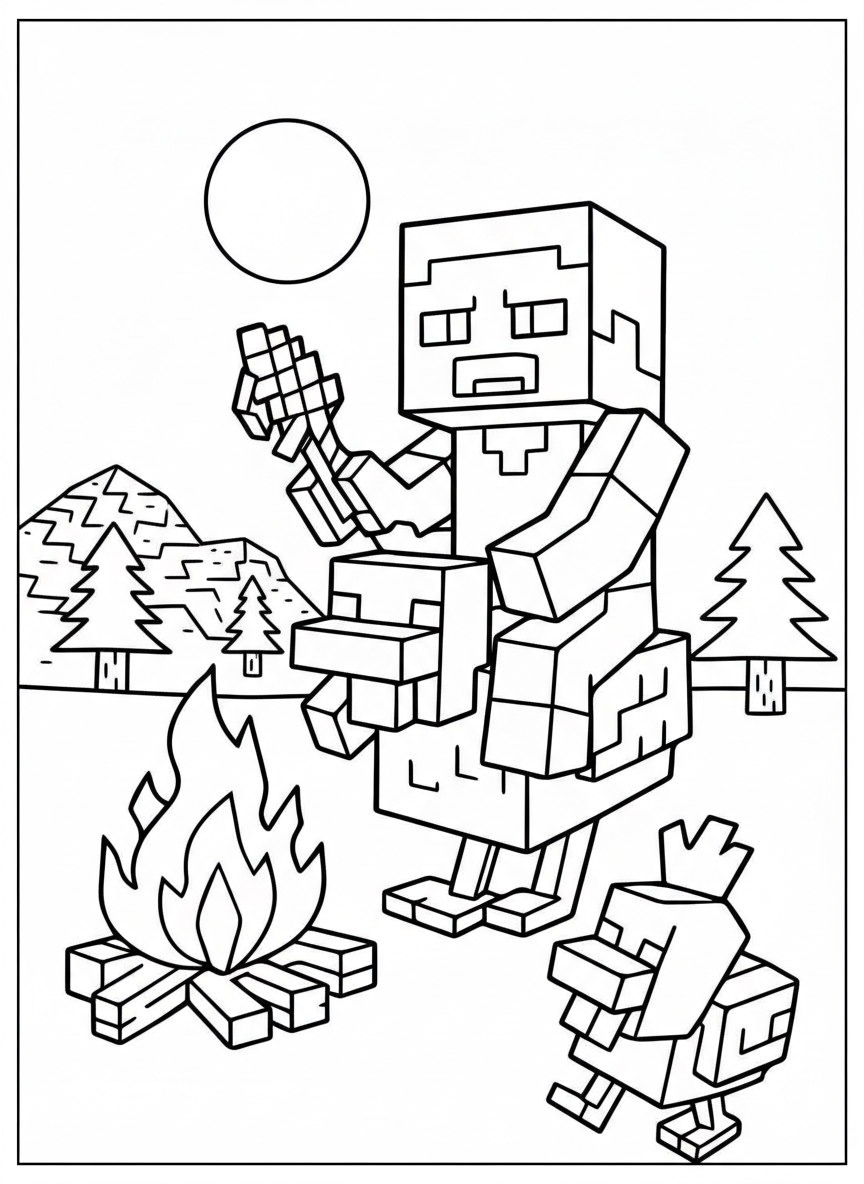 free Chicken Jockey coloring pages printable