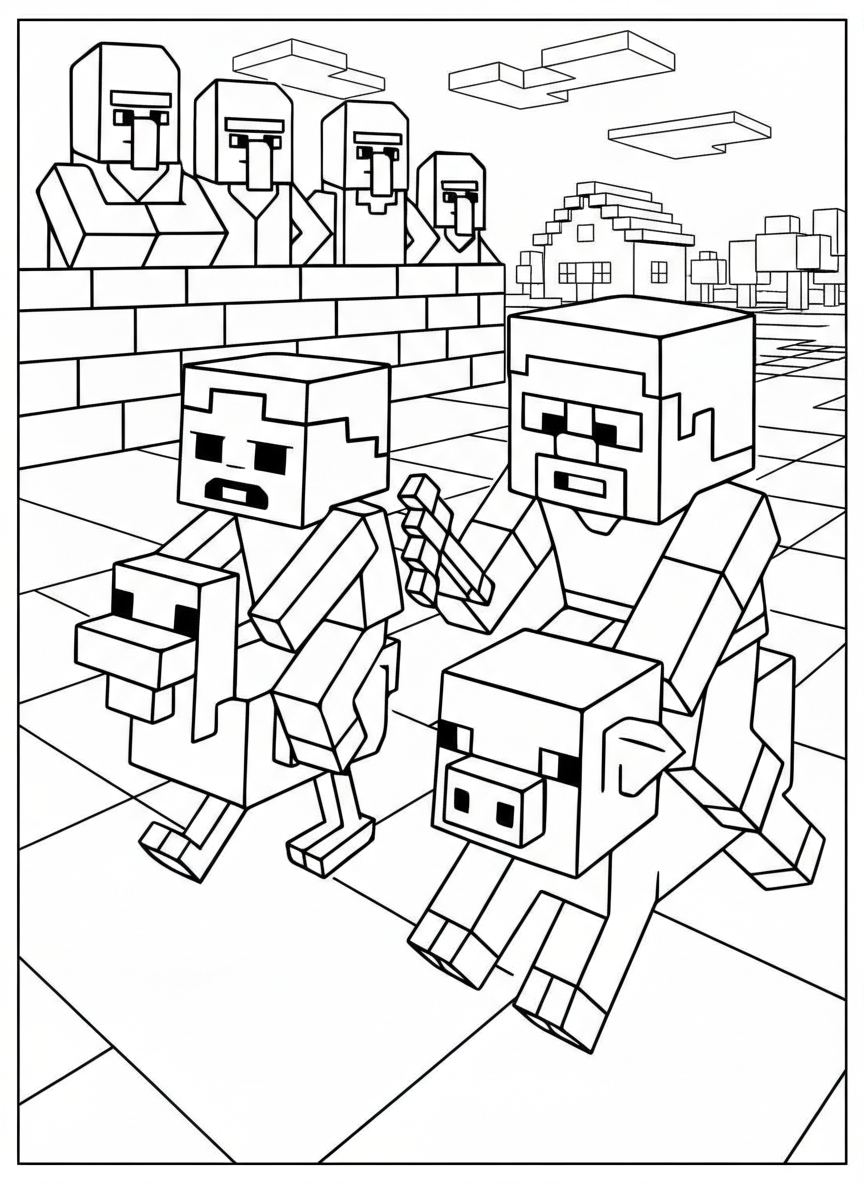 Chicken Jockey coloring pages for adults pdf