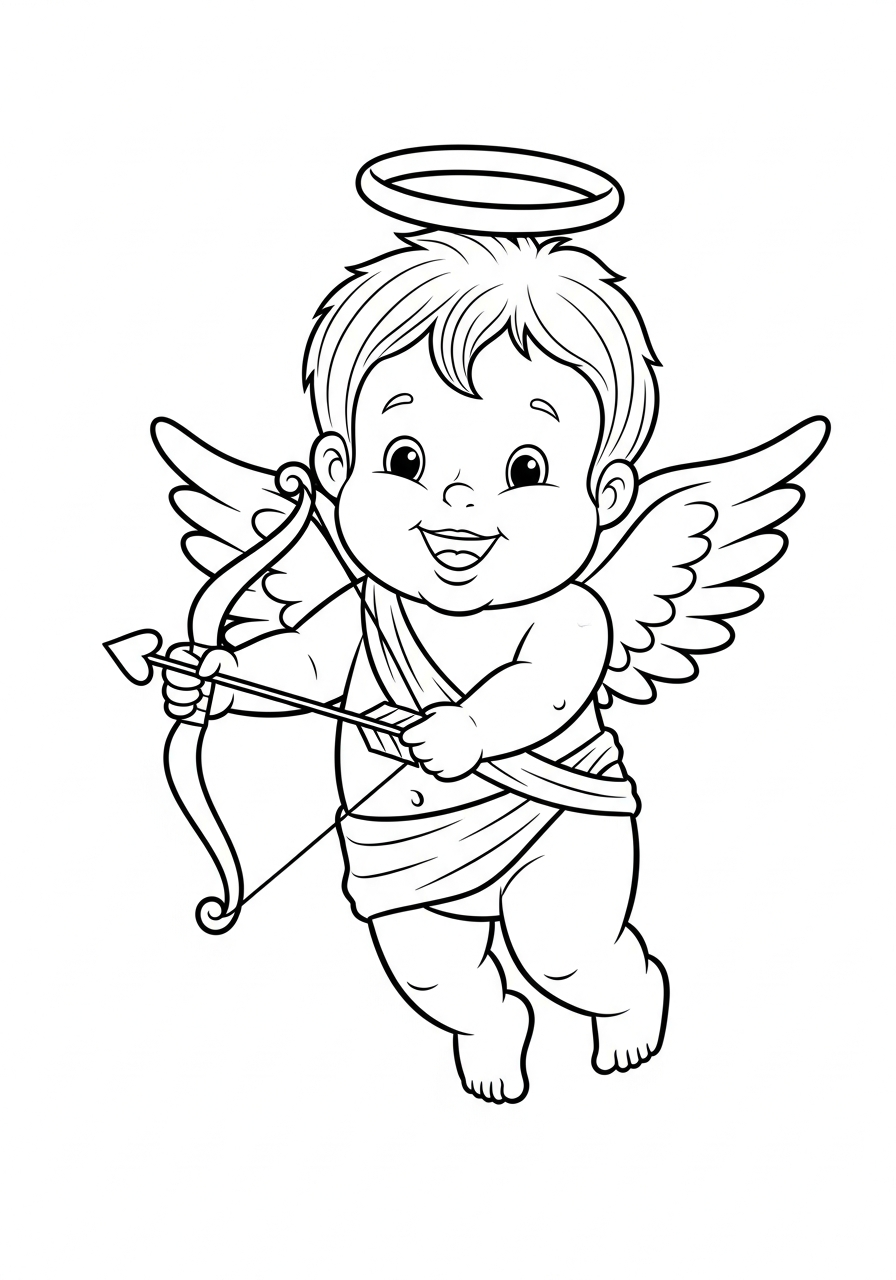 Cupid coloring pages printable free