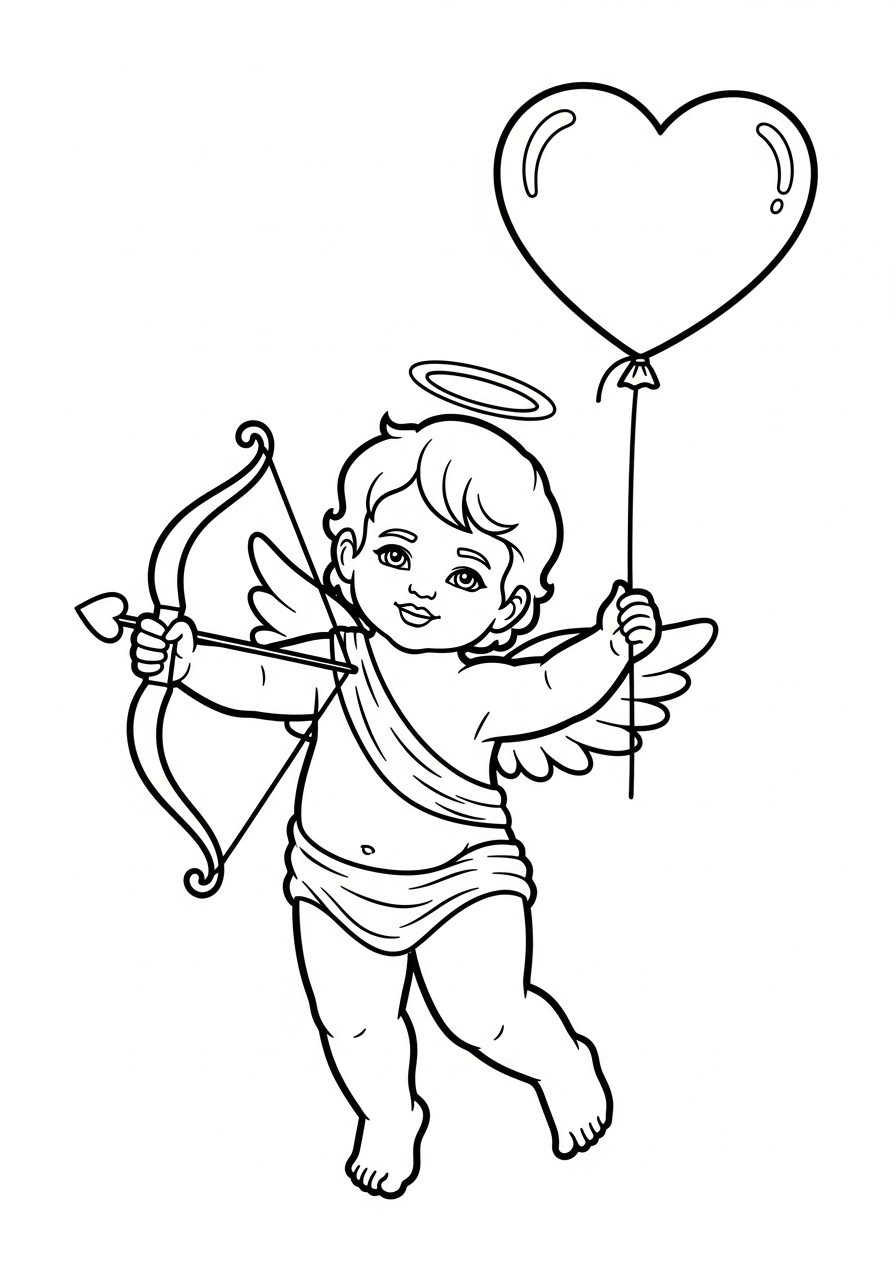 free Cupid coloring pages printable