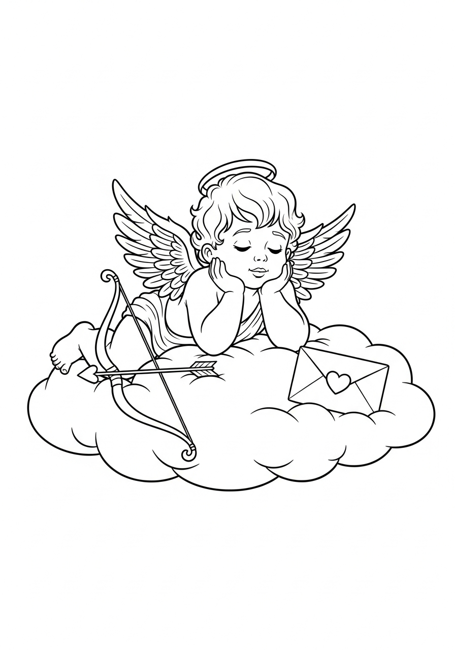 cute Cupid coloring pages