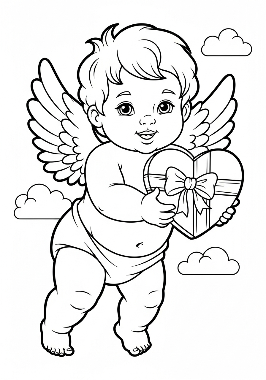 Cupid coloring pages printable free 2