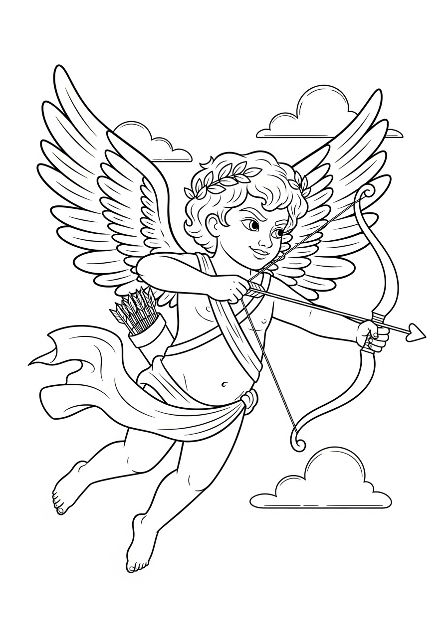 cute Cupid coloring pages 2