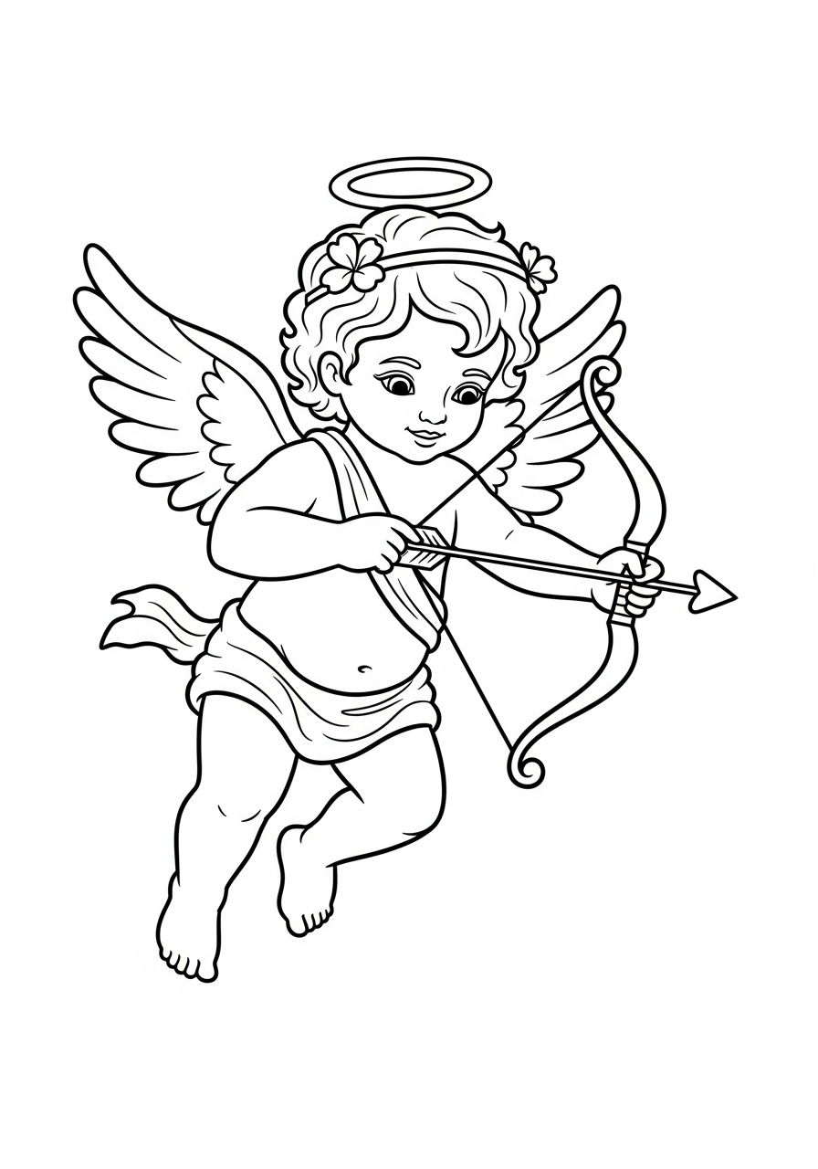 Cupid coloring pages for adults pdf