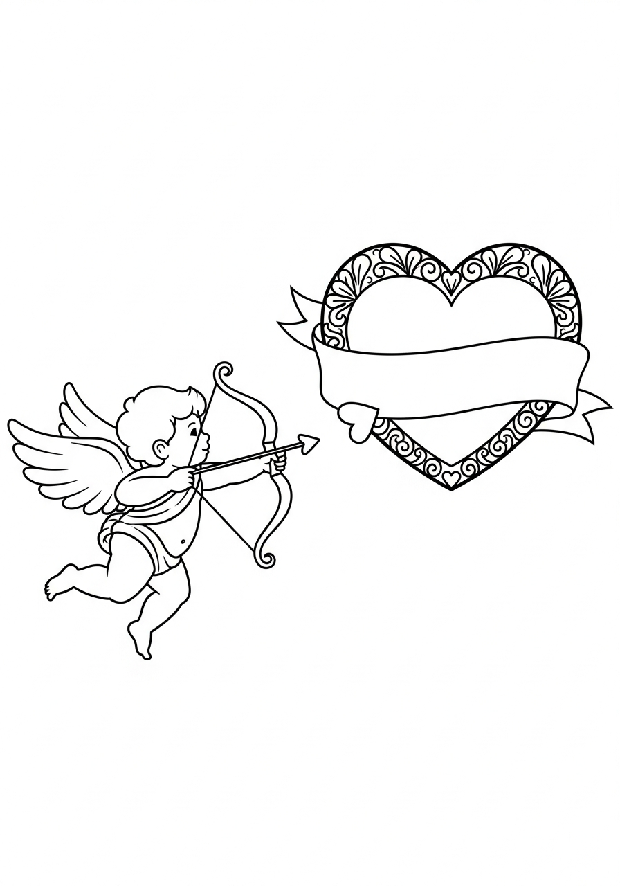 coloring pages for Cupid