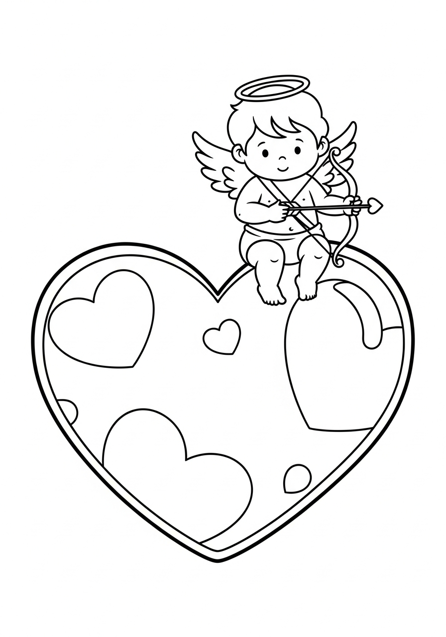 free printable Cupid coloring pages