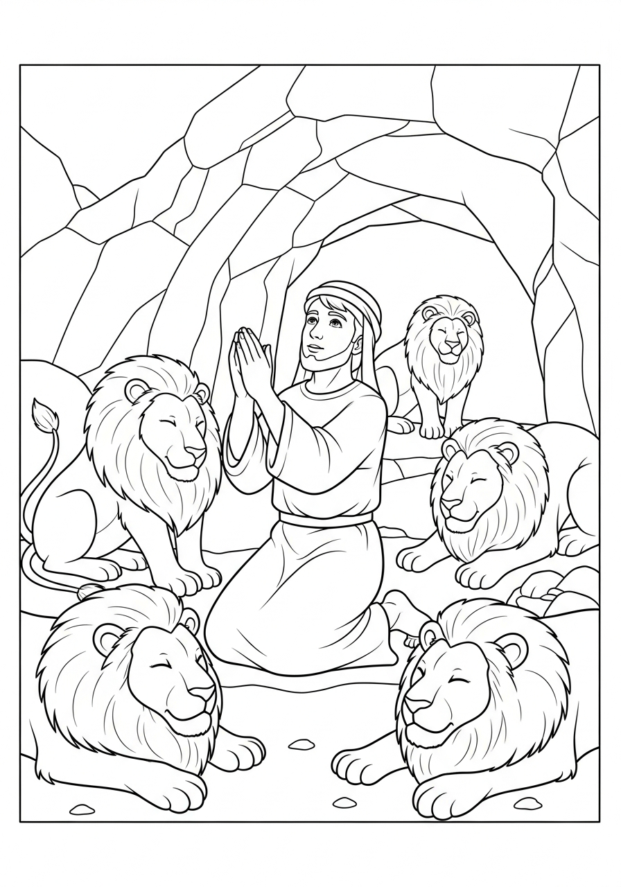 Daniel in the Lions Den Coloring Pages 11 preschool Daniel in the Lions Den coloring pages