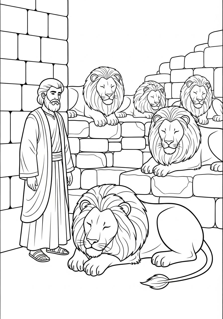 Daniel in the Lions Den Coloring Pages 7 cute coloring pages Daniel in the Lions Den