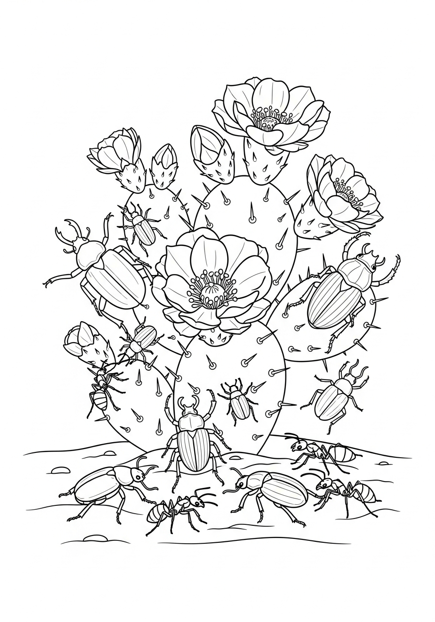 Desert printable coloring pages 1
