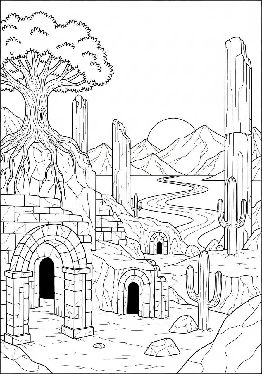 Desert coloring pages printable