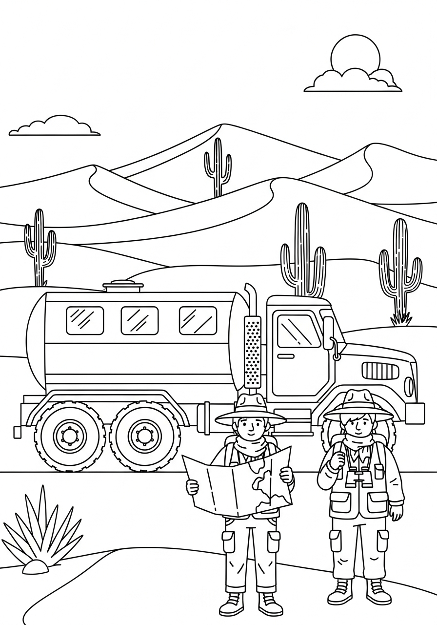 free Desert coloring pages for adults