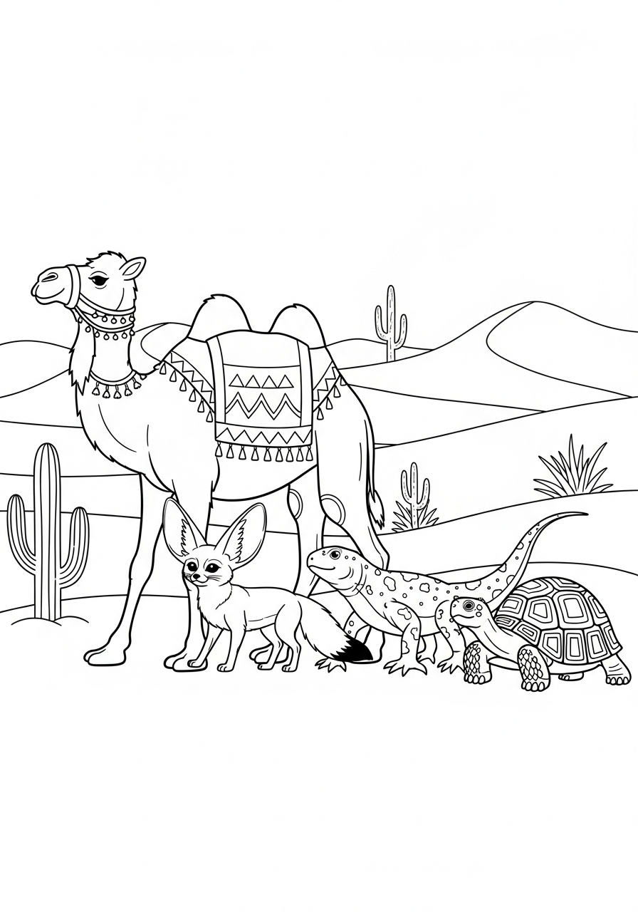 coloring Desert pages