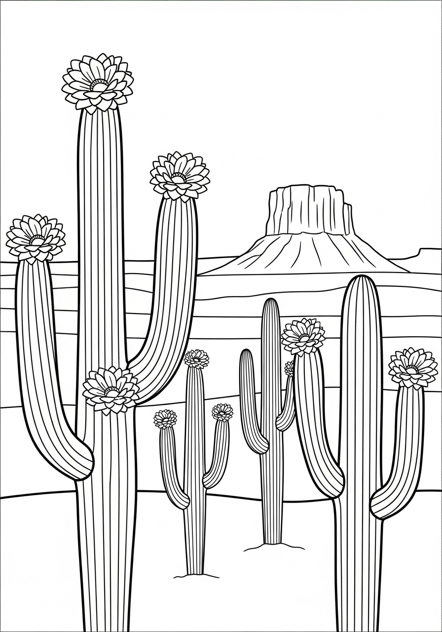hard Desert coloring pages