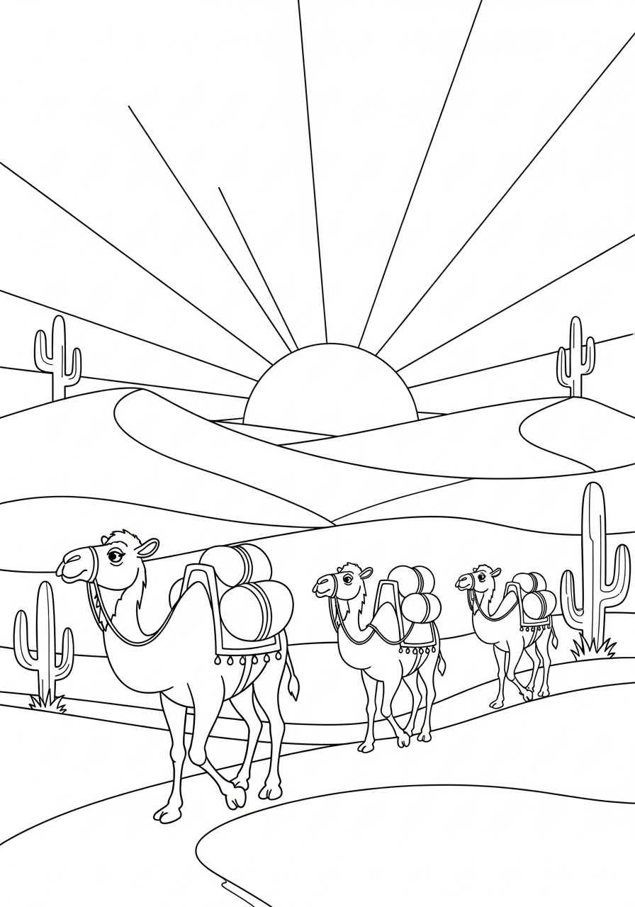 Desert ornament coloring pages