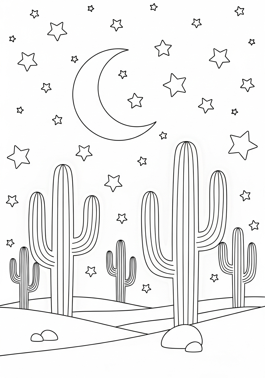 adult coloring pages Desert 1