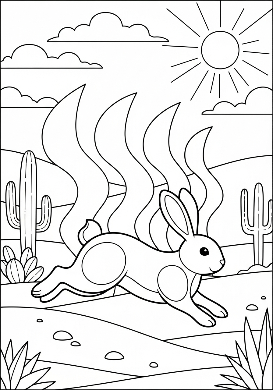 Desert printable coloring pages