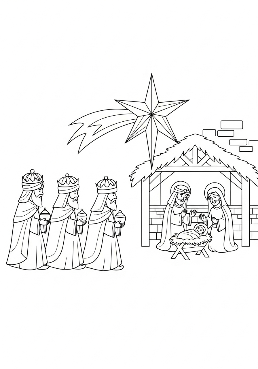 free Epiphany coloring pages for kids