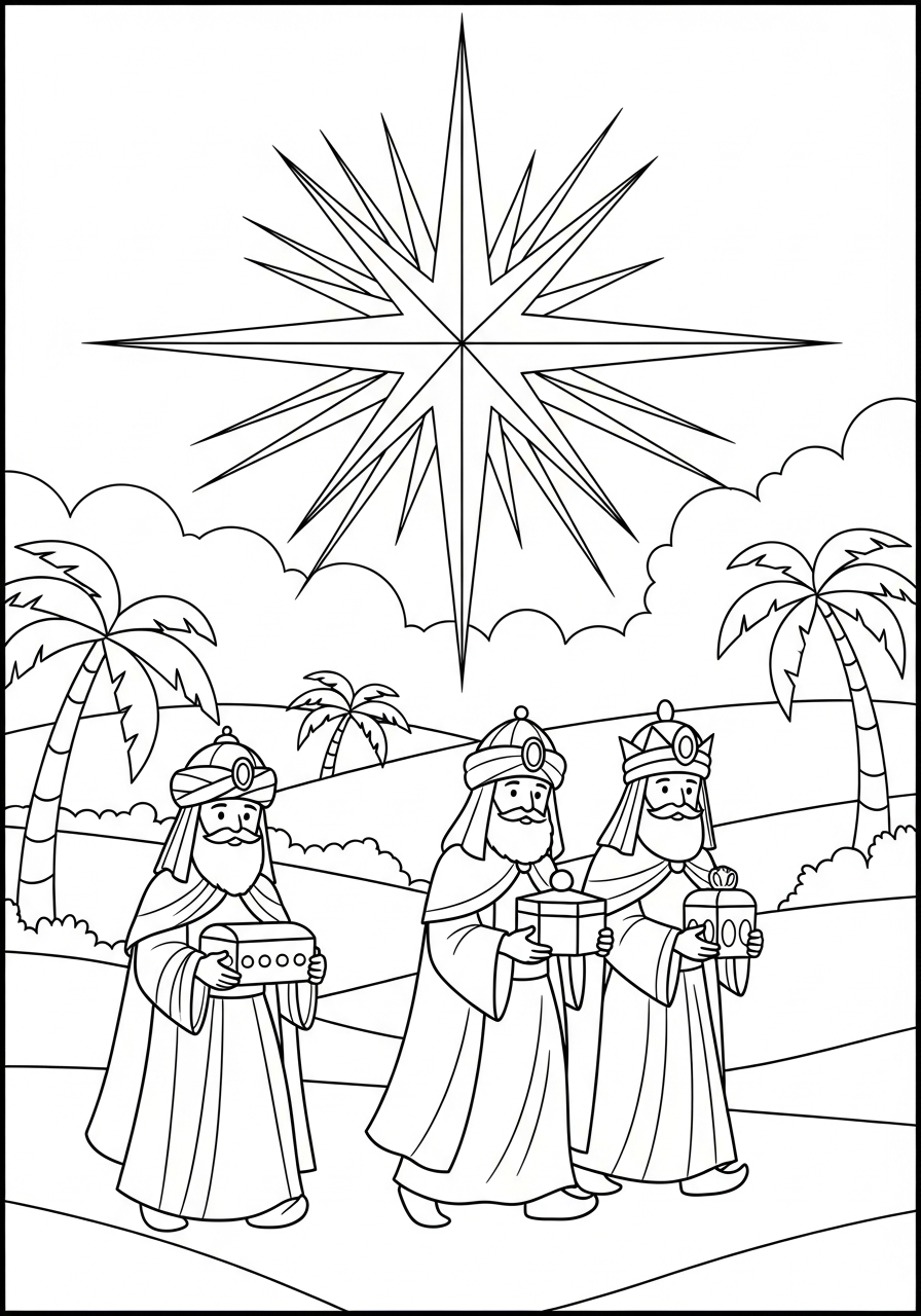 detailed Epiphany coloring pages