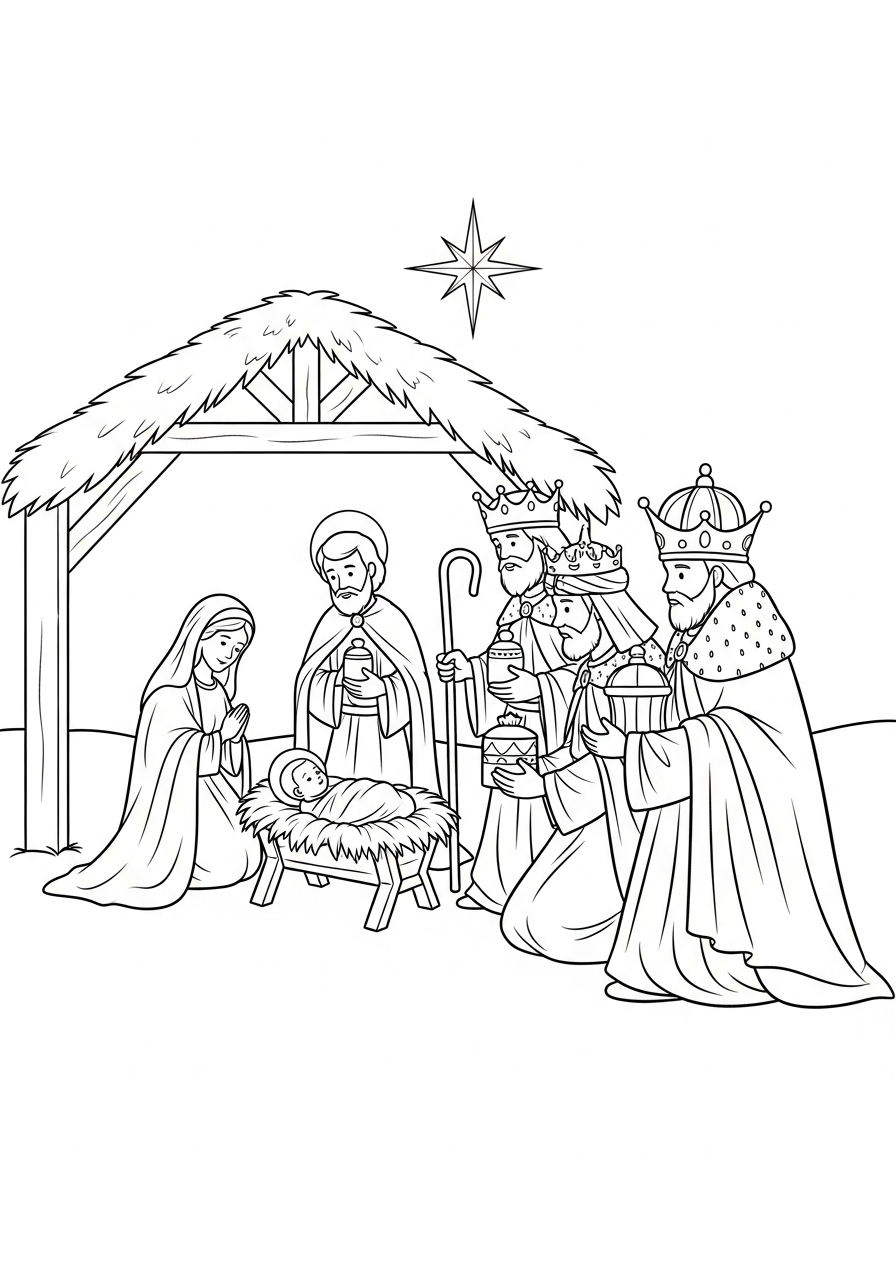 Epiphany coloring pages for kids