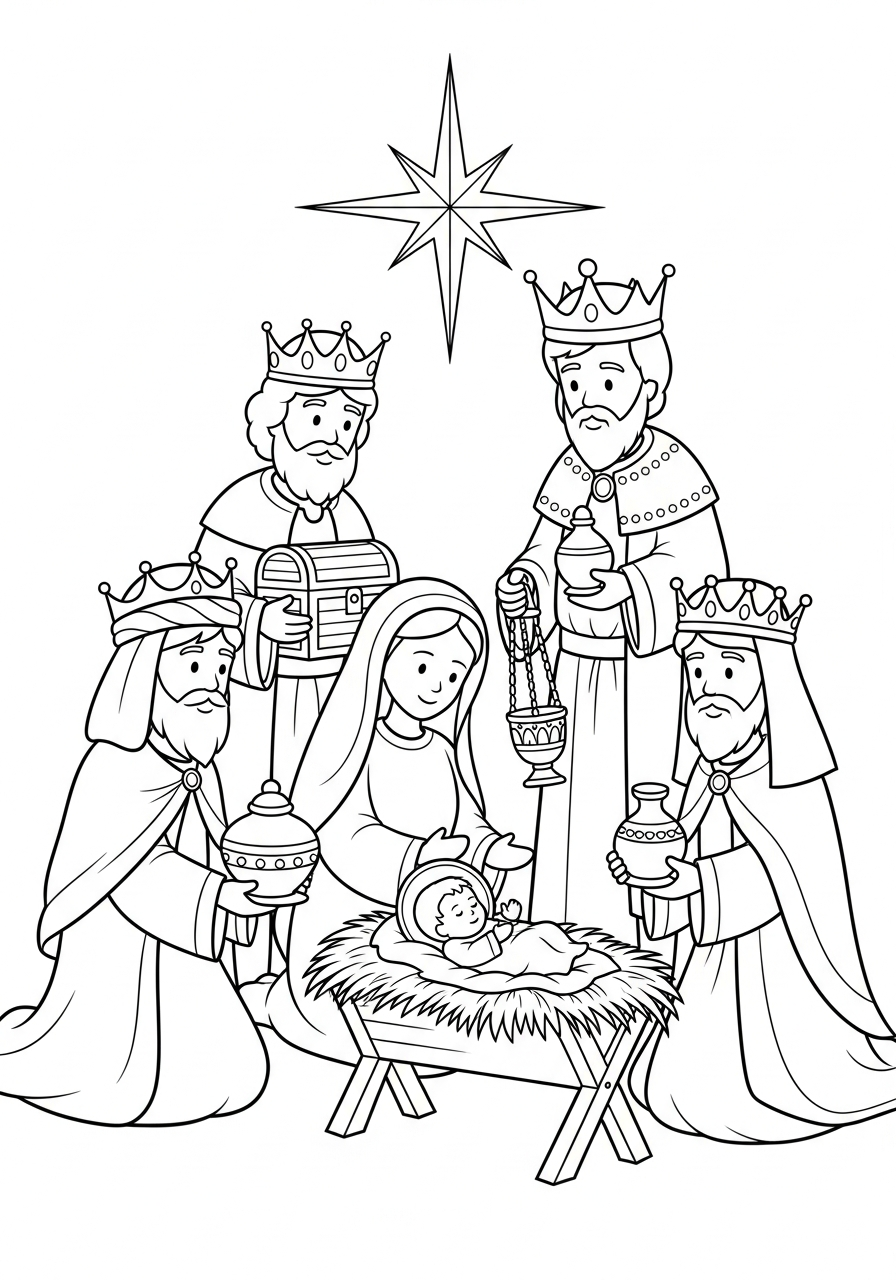 Epiphany coloring pages for kids 1