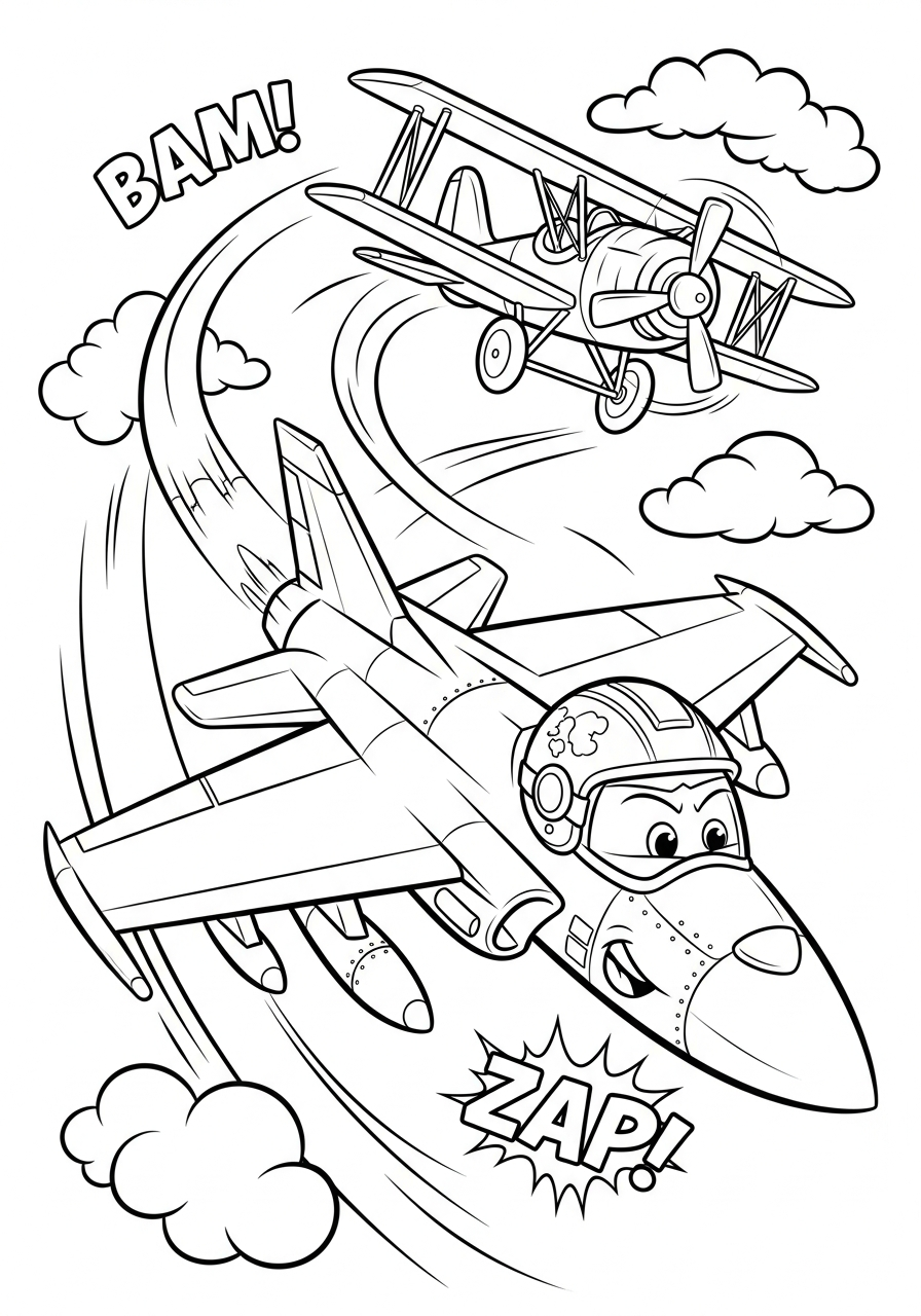 printable Fighter Jet coloring pages