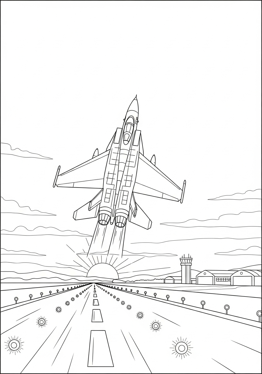 coloring pages Fighter Jet