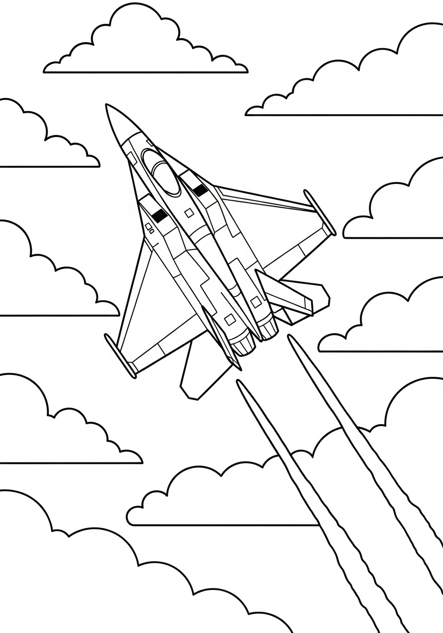 Fighter Jet coloring pages for adults pdf