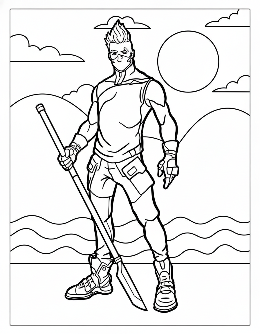 Fortnite Coloring Pages 12 free adult Fortnite coloring pages