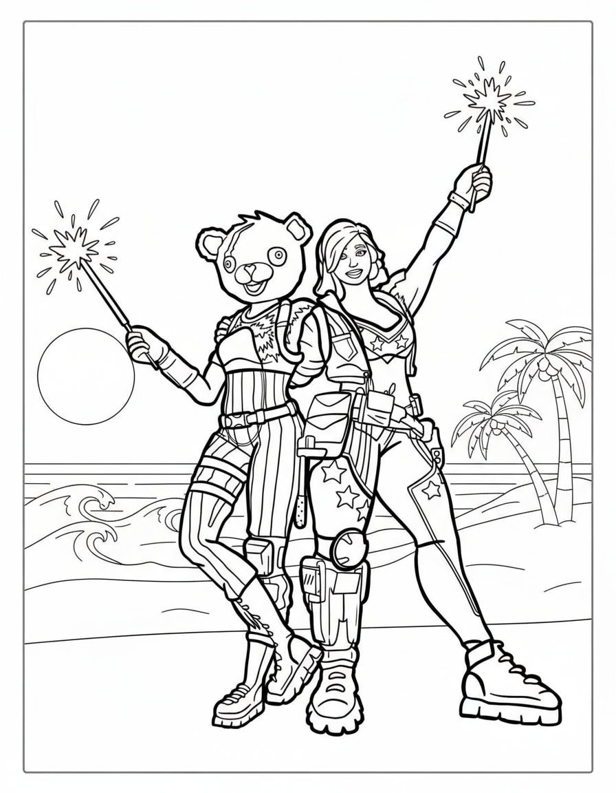 Fortnite Coloring Pages 14 Fortnite coloring pages easy