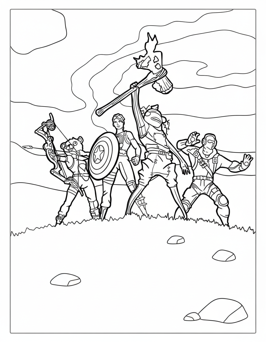 Fortnite Coloring Pages 15 coloring pages printable Fortnite