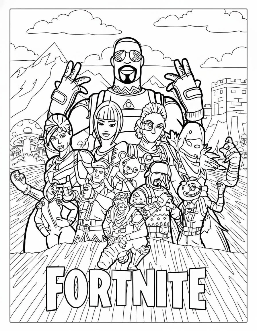 Fortnite Coloring Pages 22 adult Fortnite coloring pages