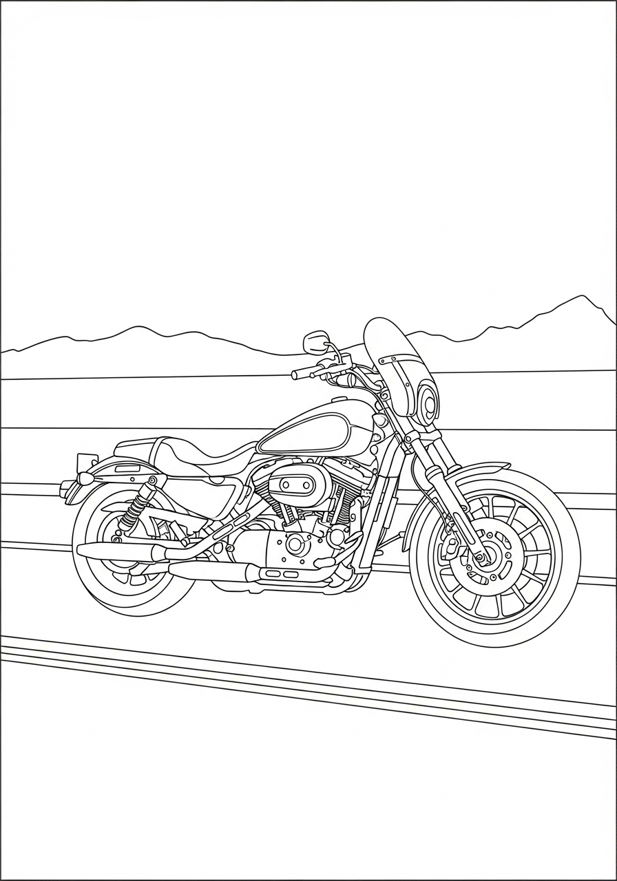 Harley Davidson coloring pages to print