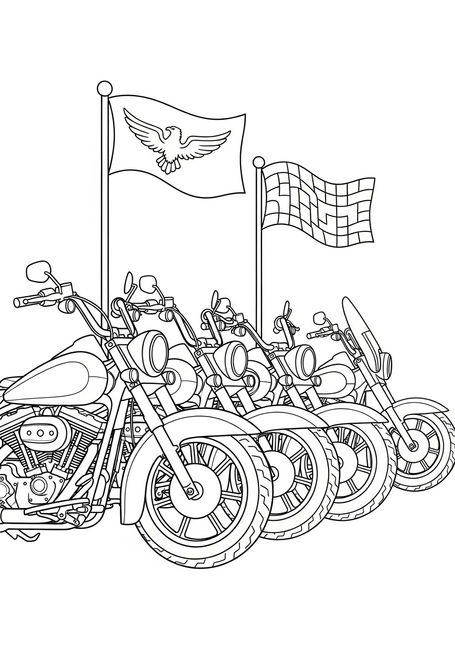 free printable Harley Davidson coloring pages for adults