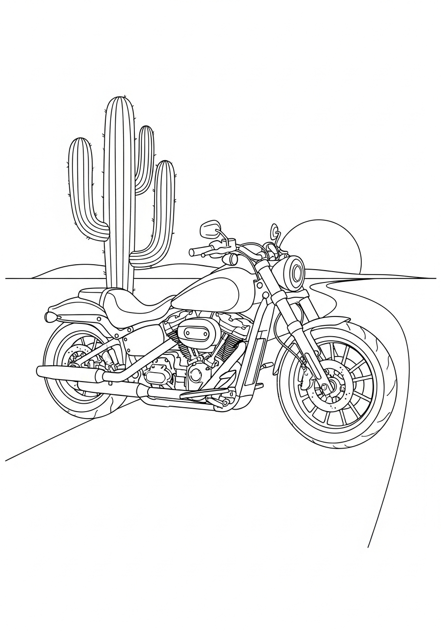 Harley Davidson coloring pages pdf
