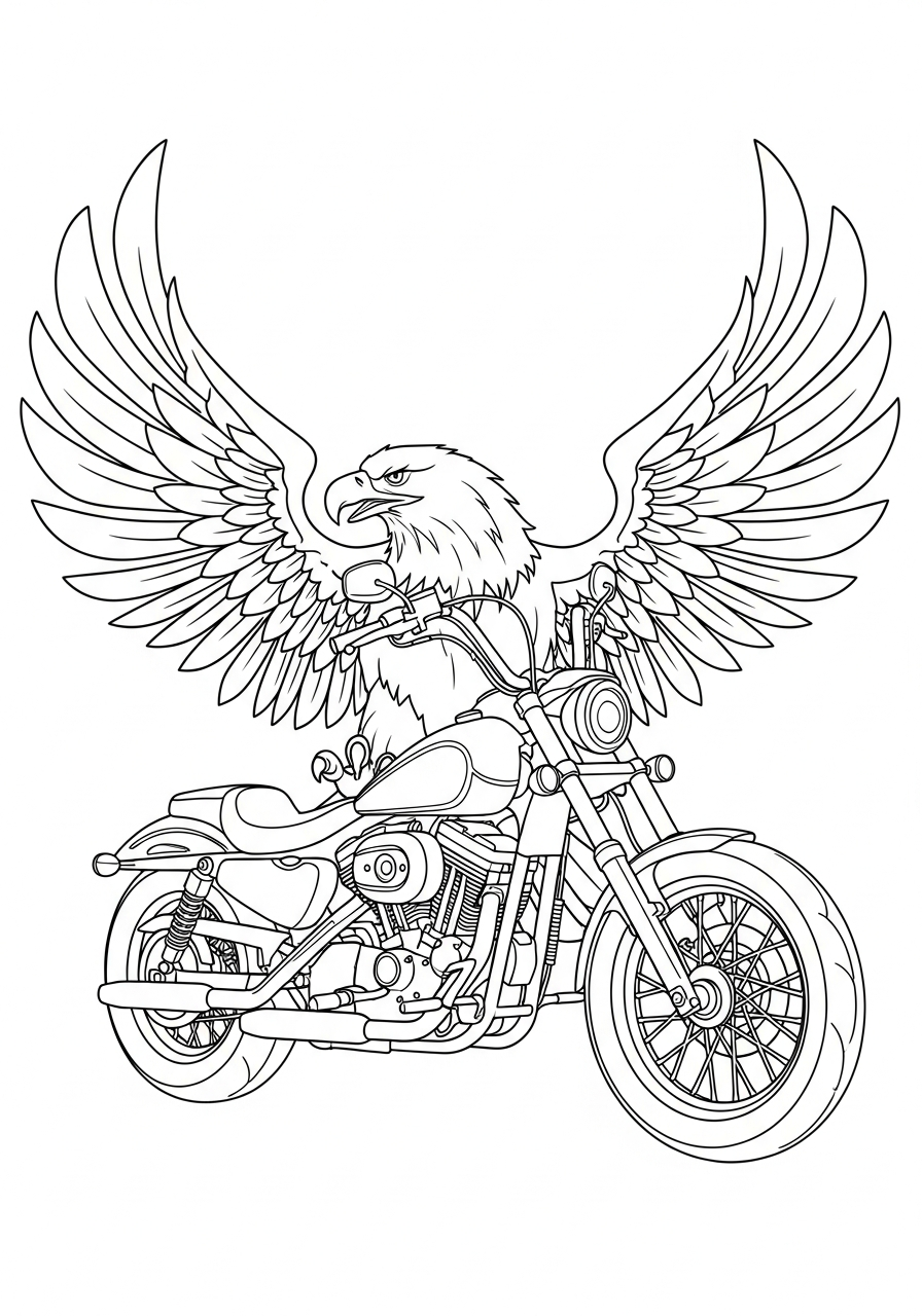 grinch cute Harley Davidson coloring pages