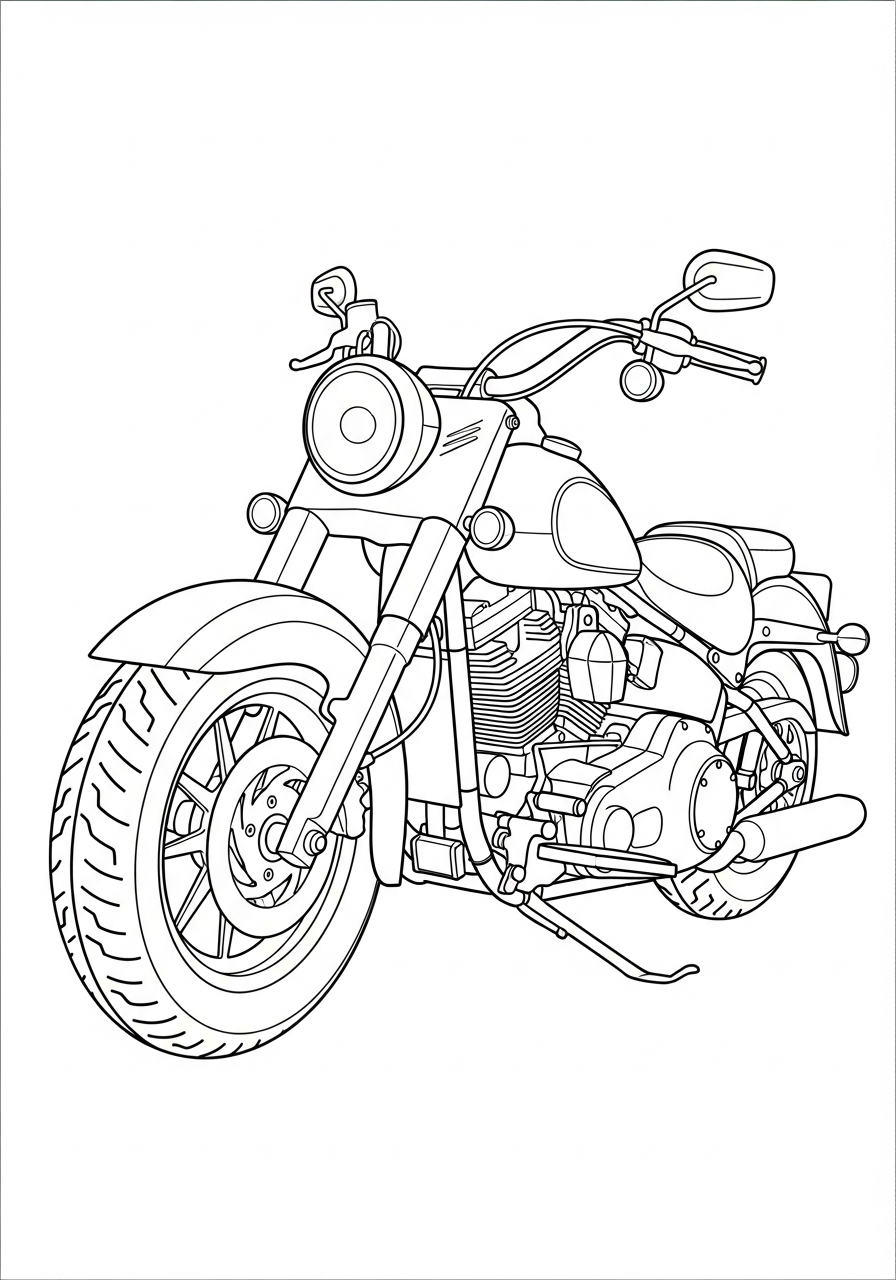 printable coloring pages Harley Davidson