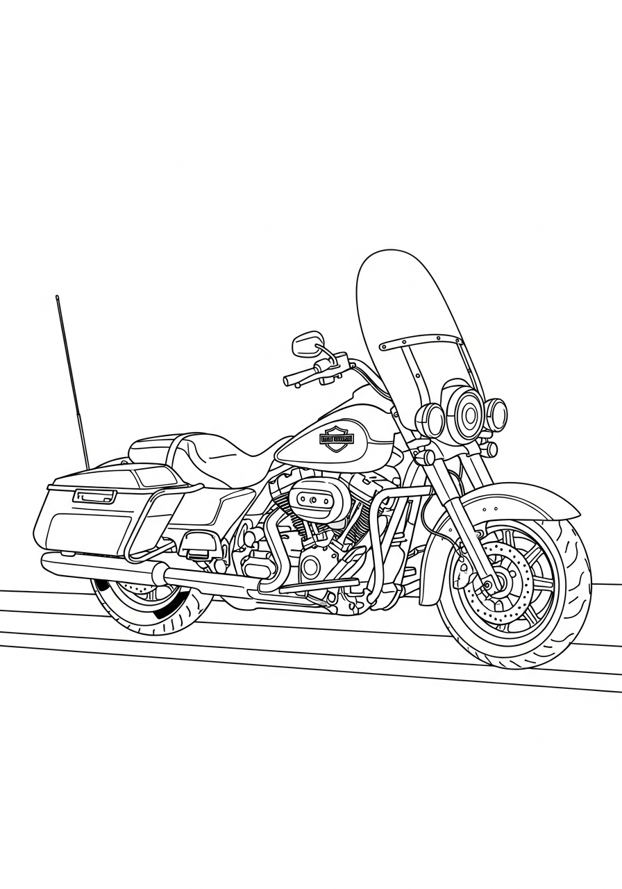 Harley Davidson coloring pages for preschoolers